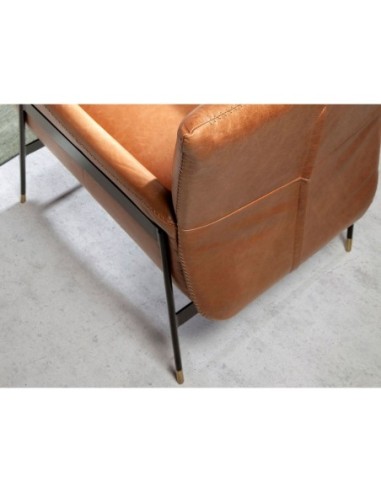 Sillón piel marrón