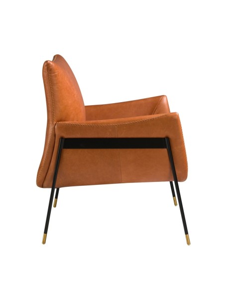 Sillón piel marrón