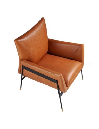 Sillón piel marrón