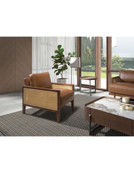 Sillón piel marrón