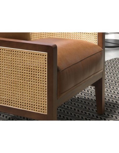 Sillón piel marrón