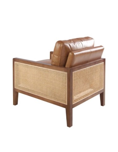 Sillón piel marrón
