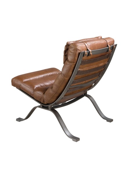 Sillón piel marrón oscuro