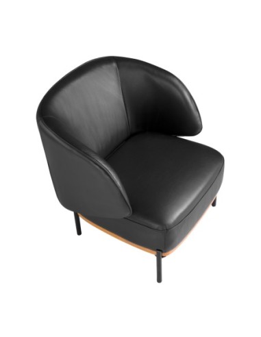 Sillón piel negro
