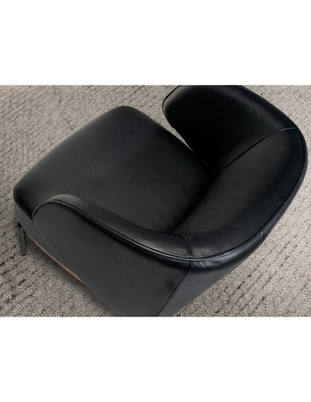 Sillón piel negro