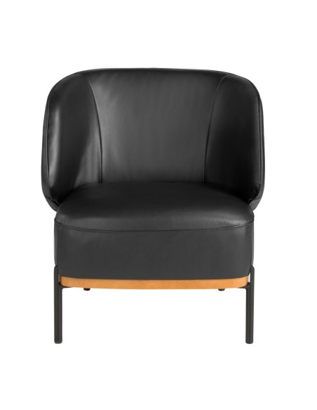 Sillón piel negro