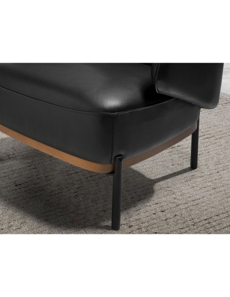 Sillón piel negro