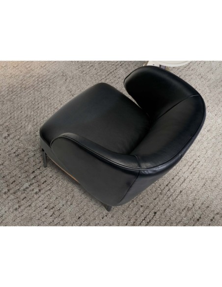 Sillón piel negro