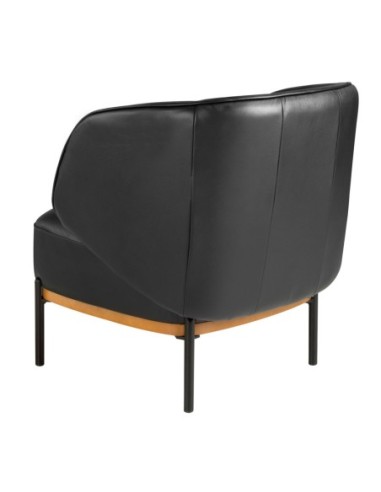 Sillón piel negro