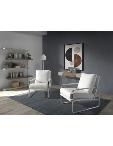 Sillón polipiel blanco