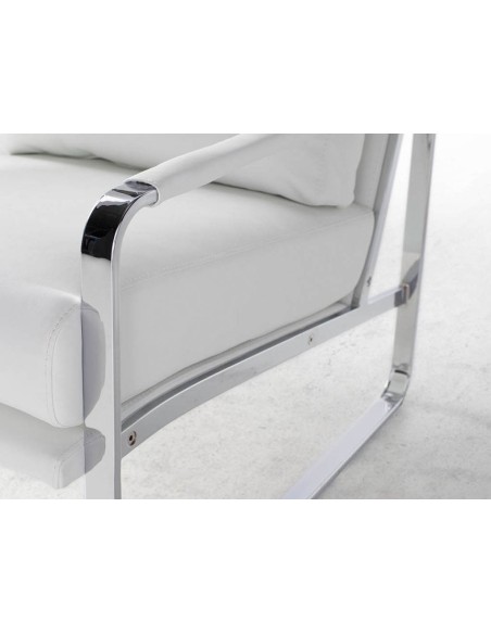 Sillón polipiel blanco