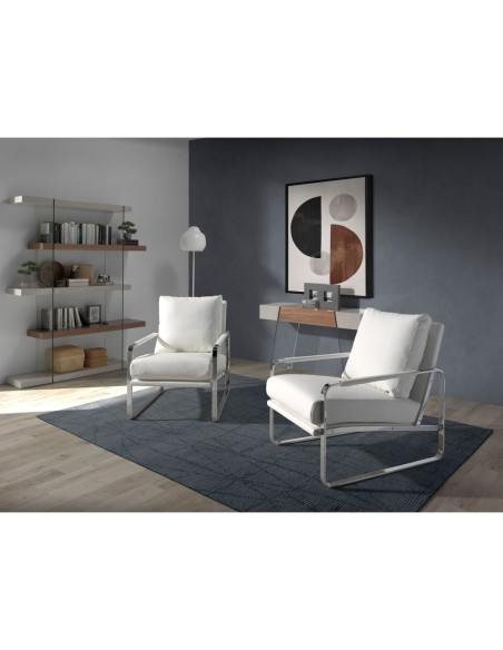 Sillón polipiel blanco