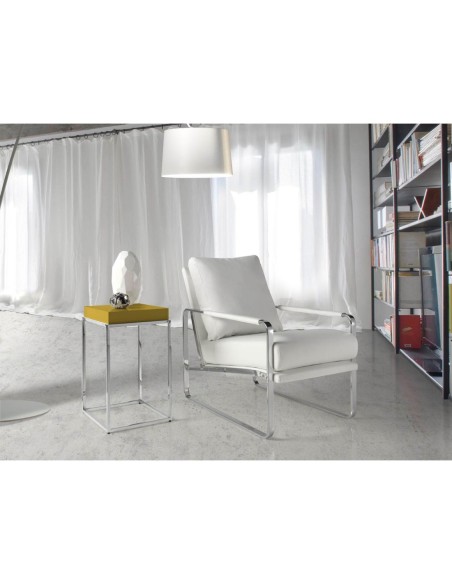 Sillón polipiel blanco