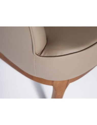 Sillón polipiel gris taupe