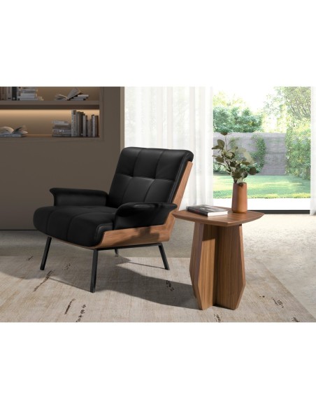 Sillón polipiel negro