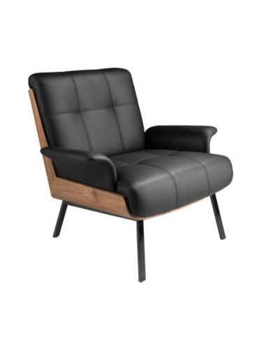 Sillón polipiel negro