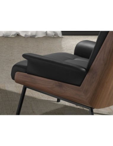 Sillón polipiel negro