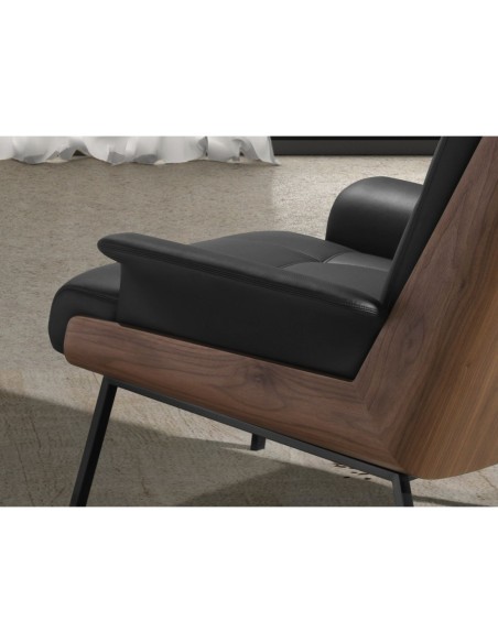 Sillón polipiel negro