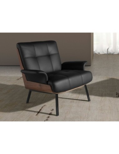 Sillón polipiel negro