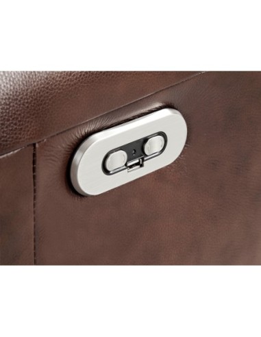 Sillón relax giratorio piel marrón chocolate