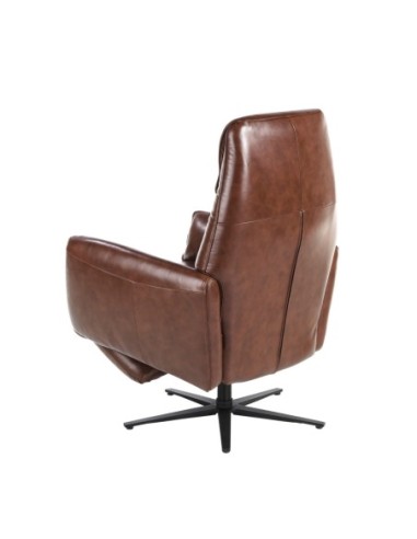 Sillón relax giratorio piel marrón chocolate