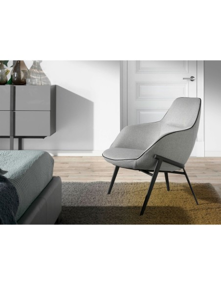 Sillón tela gris