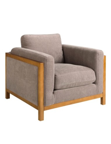 Sillón tela marrón