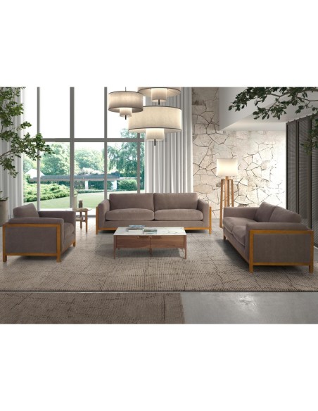 Sillón tela marrón