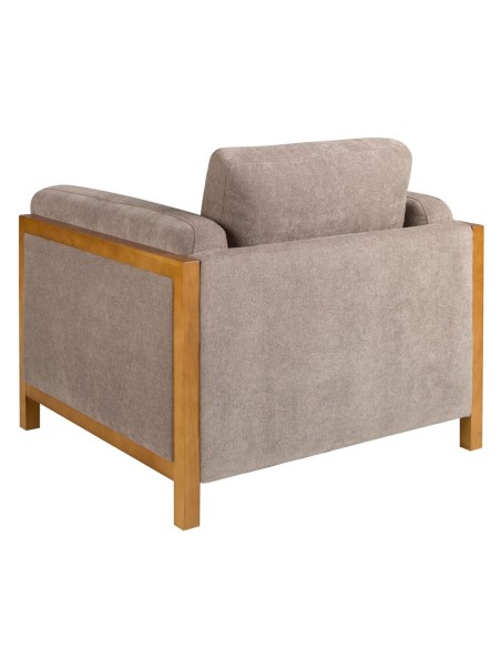 Sillón tela marrón