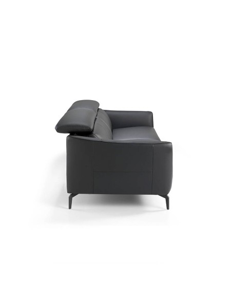 Sofá 3 plazas piel negro