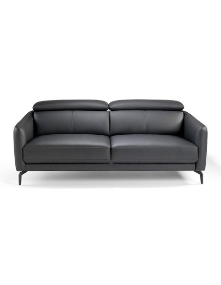 Sofá 3 plazas piel negro