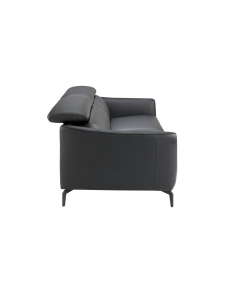 Sofá 3 plazas piel negro