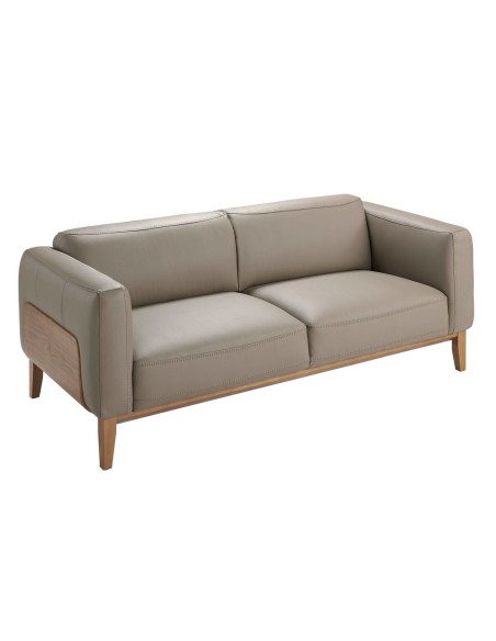 Sofá 3 plazas piel visón