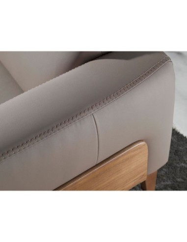 Sofá 3 plazas piel visón